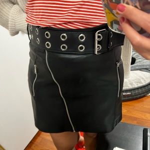 New Leather Skirt Zara
